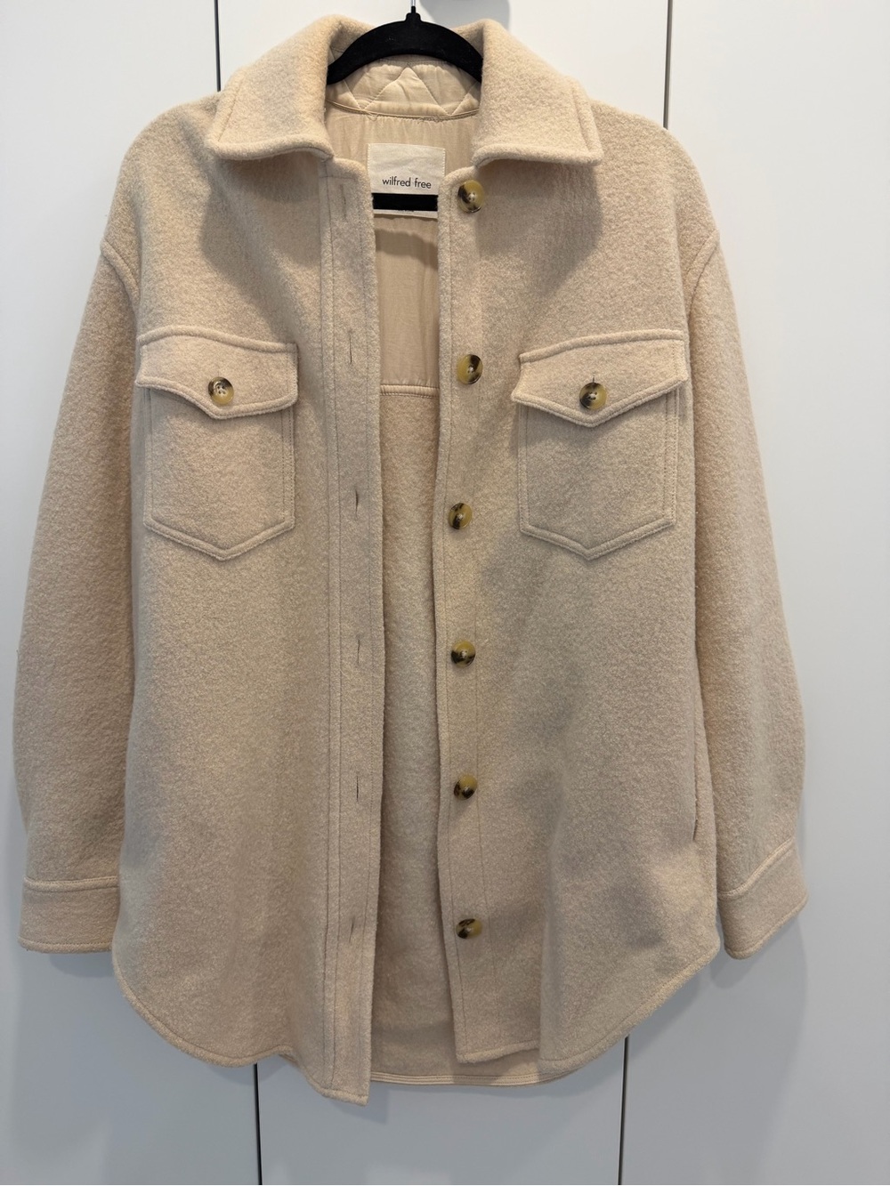 Aritzia Wilfred Ganna Jacket. Cream size small